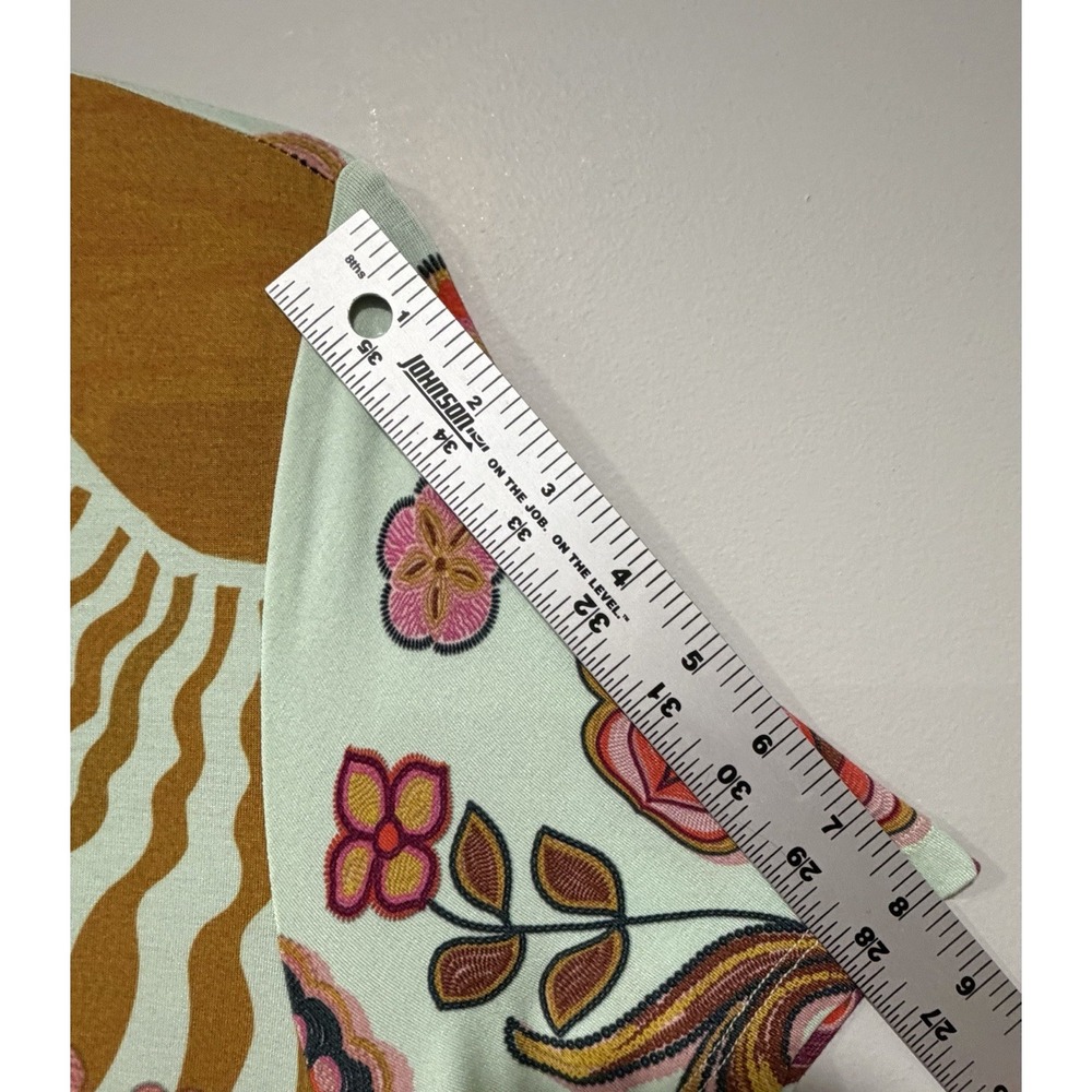 Johnny Was NWT Woman's Xl Endora Scarf Print‎ Midi Dress Geometric Sunburst Boho - Picture 8 of 12